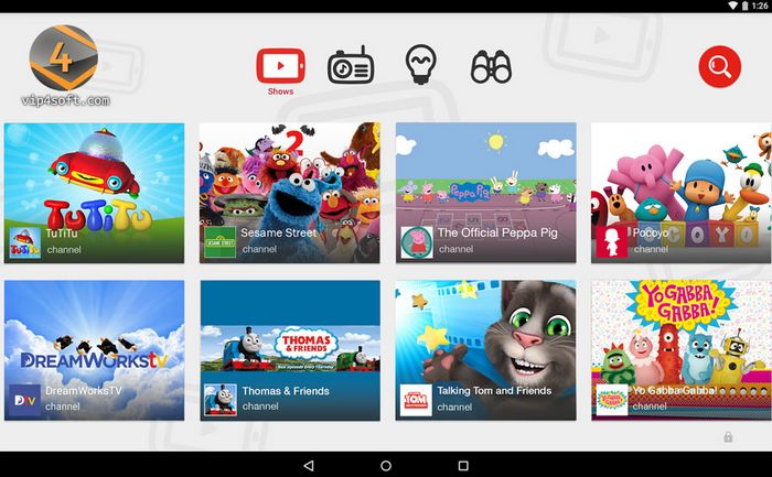 YouTube Kids تطبيق يوتيوب كيدز على أجهزة أندرويد
