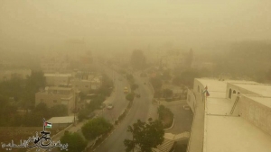 بالصور : عاصفة رملية تجتاح فلسطين وتحذيرات للمواطنين 