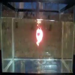 ‏فيديو‬  مفرقعة مصورة بالبطيء وهي تنفجر في الماء.