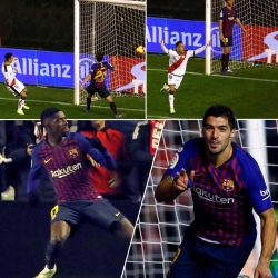 شاهدوا ملخص وأهداف برشلونة ورايو فايكانو