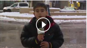 بالفيديو .. اغنية بشرة خير للعاصفة الثلجية التي وصلت الخليل