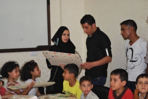 الفنان محمد الديري في ضيافة جمعية أركان الخيرية ويدعم مشروع التفريغ النفسي للأطفال بعد الحرب