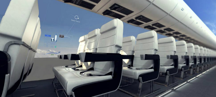 في العام 2024 سنسافر في طائرة بجدران "شفافة"!